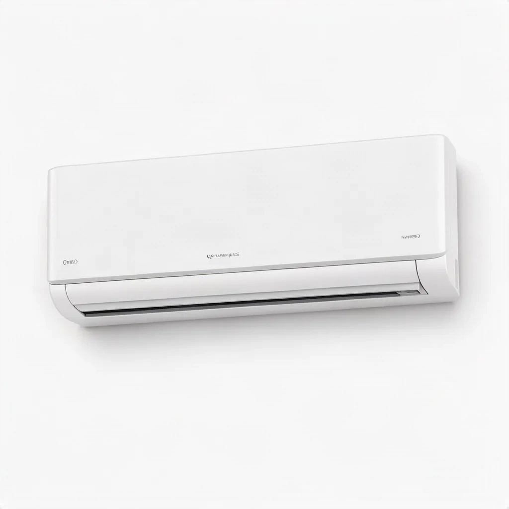 Climatiseur split mural blanc, vue produit